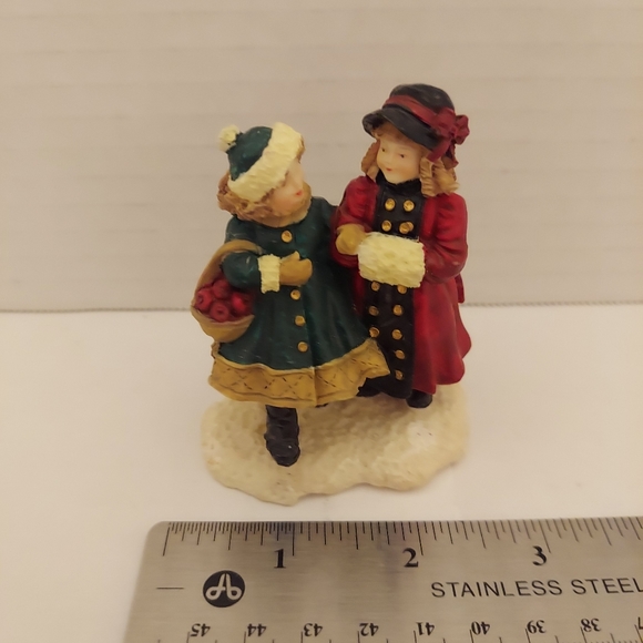 Mervyn's Village Square 1994 2 Girls Walking Figurine - Picture 6 of 7